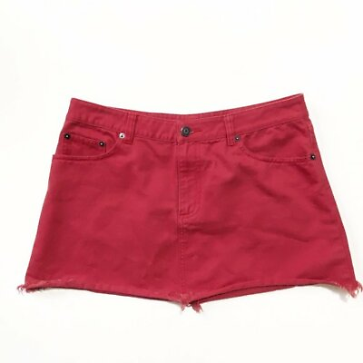 #ad Marc Jacobs red raw edge mini skit size 8 $19.00
