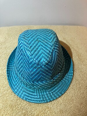 #ad NEW Cremieux Paper Straw Fedora Hat From Dillards Size Medium NWOT $19.99