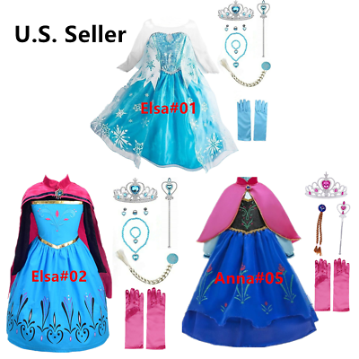 #ad Queen Princes costume Party Dress up set For Kids Girls With Accessories 3 Style $22.98