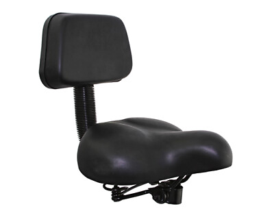 #ad ABSOLUTE 10quot; LONG BICYCLE BEACH CRUISERS SADDLE WITH BACK REST 350 IN BLACK. $39.94