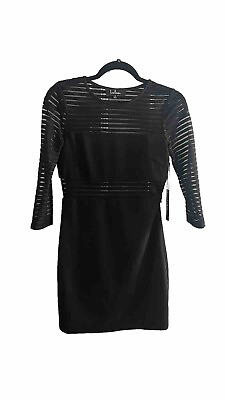 #ad LuLu#x27;s Long Sleeve Mini Black Dress Women#x27;s Size S NWT $15.50