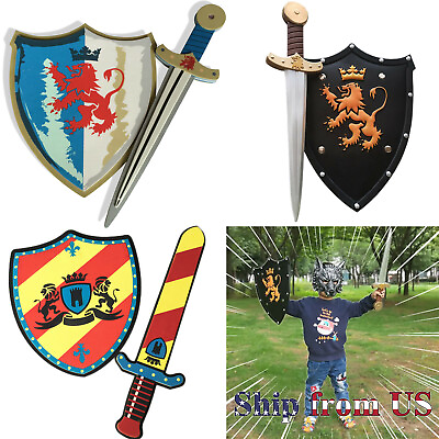 Knight Warrior Sword amp; Shield Foam Toys Cosplay Game Prop Costume Party For Kids $14.99
