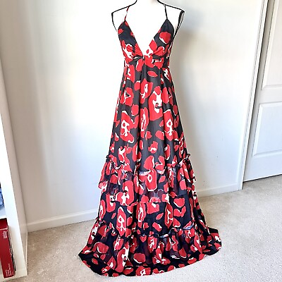 #ad NWT FASHION NOVA Jacie Floral Ruffled Maxi Dress—SZ. Medium $40.00