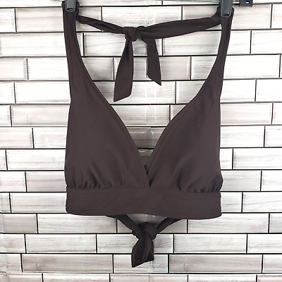 #ad Sunsets Womens Brown Bikini Swimsuit Top Lightly Padded Soft Cup One Size E $17.99