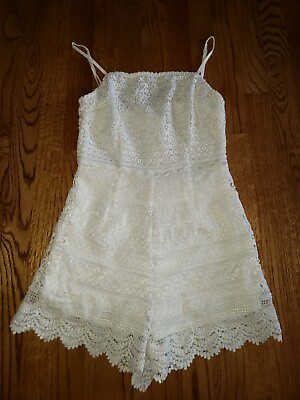Womens Kendall amp; Kylie White Lace Romper XS Cute Juniors $18.00