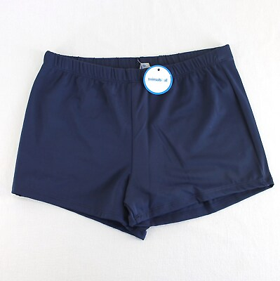 Swimsuits for All Swim Shorts Womens Sz 8 Solid Navy Blue Bottoms Elastic Waist $19.99