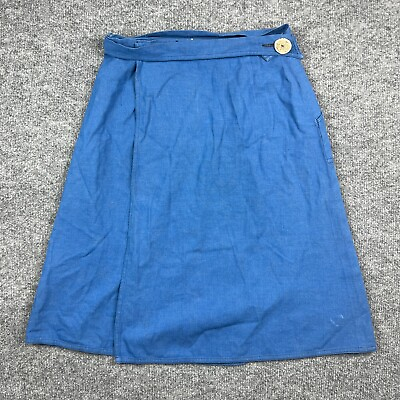 Vintage 70s Montana House Skirt Women#x27;s Blue West Glacier Montana Fabric $12.00