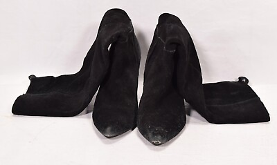 #ad Steve Madden Raddle Womens Boots Black Suede Block Heel Knee High 6.5M $40.00