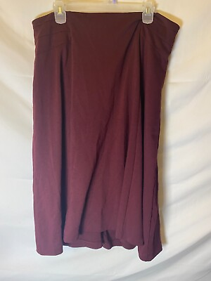 #ad Cato Womens Plus SIze 18w 20W 2x Full Skirt midi Burgundy purple Red $11.95