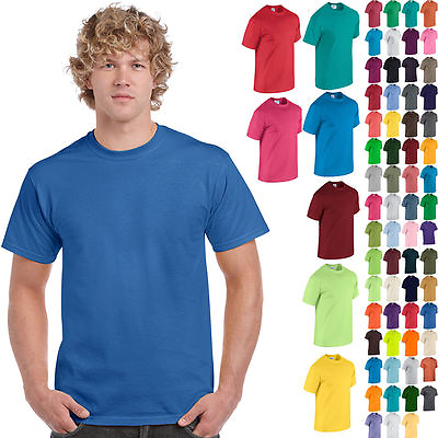 Gildan Heavy Cotton T Shirts 5.3oz Blank Solid Mens Short Sleeve Tee S XL 5000 $11.42