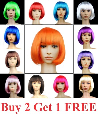 Sexy BOBO Full Wig Multiple Colors Cosplay Costume Anime Halloween Party Hair $8.95