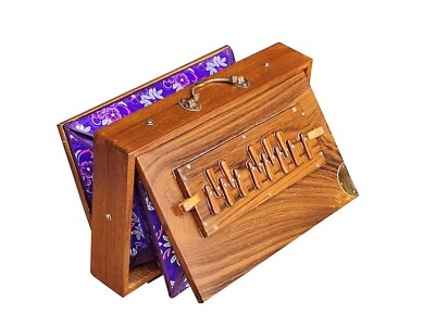 #ad #ad Shruti Box Teak Wood Size 15quot; X 10quot; X 3quot; Tuned to 440 Hz Swar Peti For Bhajan $264.79