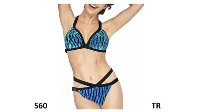 #ad lumisonata Bikini Sets for Women Light Up Swimwear Black Two Piece Swimsuit L $38.39