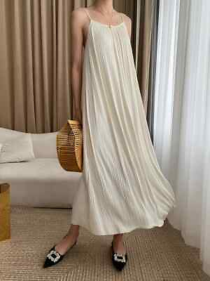 #ad #ad Women Sleeveless Long Dress Strap Loose Dress Maxi Dress $60.24