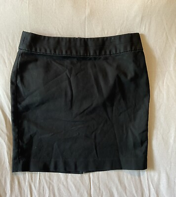 #ad #ad Banana Republic Women#x27;s Black Pencil Skirt Short Back Slit 6 Petite $11.95