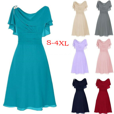 Womens Wedding Bridesmaid High waist Party Ball Prom Gown Cocktail Dress $28.23