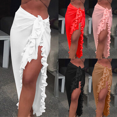 #ad Womens Bikini Cover Up Swimwear Summer Beach Maxi Wrap Skirt Sarong Pareo Dress* $19.73