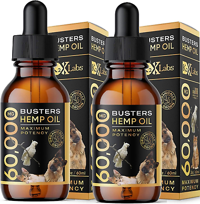 #ad #ad Buster#x27;S Organic Hemp Oil Large 60 Milliliters 2 Pack for Dogs amp; Cats Max Pote $26.99