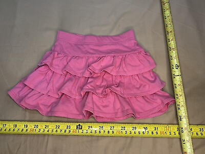 #ad Kids Girls Pink Mini Skirt w 3 Layers w shorts $12.00