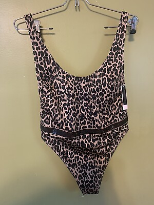 Victoria#x27;s Secret Swimsuit Push Up One Piece Animal Print Sequins SIZE Medium M $49.99
