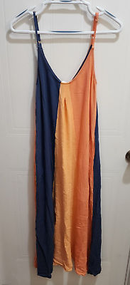 #ad Skye Women#x27;s Sleeveless Swimsuit Cover Up Dress Flowy Multicolor Rayon Sz Medium $17.99