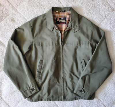 #ad Vintage OAKBROOK SPORTSWEAR Men#x27;s Lined Jacket 1960s SEARS Size M L Grandpa Wear $22.99
