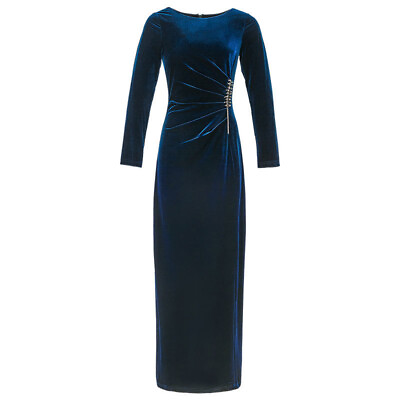 #ad Lady formal Velvet Cocktail Maxi Dress Slim Elegant Fit Stretchy Evening Party $38.75
