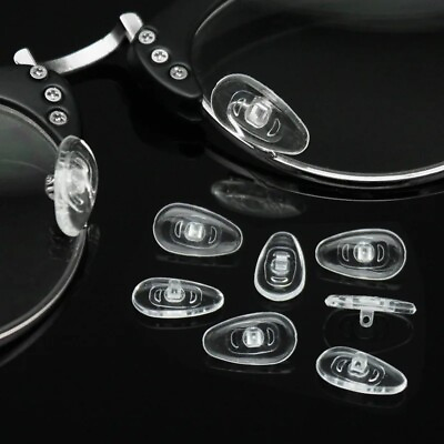 #ad #ad 10 Pairs 17mm Tear drop silicone nose pads for eyewear eyeglasses reader diy AU $8.99