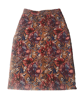 #ad Maeve Womens Skirt Skirt XX Small XXS by Anthropologie Brown Floral Midi $26.00