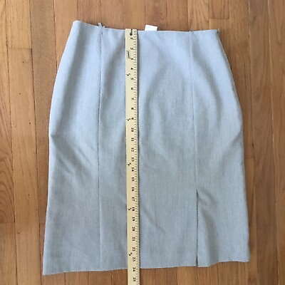 #ad Pencil short skirt zipper Pale Green Moss Color Work Lined size 10 $25.00