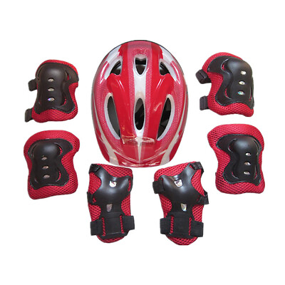 #ad 7PCSToddler Girls Boys Protect Helmet Knee Elbow Wrist Pad SetsSafety equipment $13.08