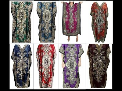 #ad Long Kaftan Dress Hippy Boho Kimono Maxi Dress Plus Size Women Caftan $12.05