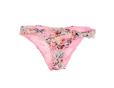 #ad Bar III Women#x27;s Crystal Floral Hipster Cheeky Bikini Bottoms Blush Size L $14.79