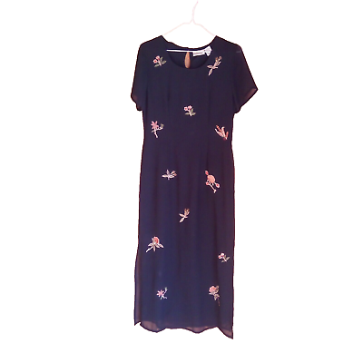 #ad Fashion Bug black floral Maxi Dress size 6 $6.99