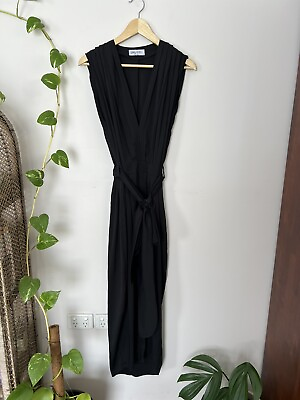 #ad Ebby amp; I Black Long Maxi Dress Size Medium Evening Going Out Wedding Cocktail AU $24.99