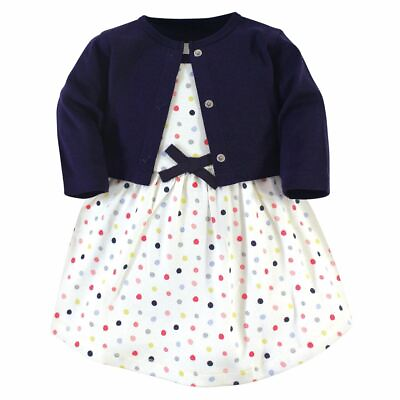 Touched by Nature Baby Organic Dress and Cardigan Colorful Dot $13.99