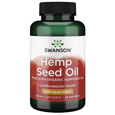 #ad Swanson Made w Organic Hemp Seed Oil Omegatru 1 G 60 Softgels $13.58