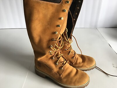 #ad #ad Timberland Womens Boots Size 6.5 Knee High Premium Wheat Nubuck Leather 3752R $29.89