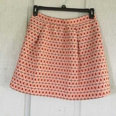 #ad J Crew Factory Geometric Print Mini Skirts Size 4 Women Pocket Preppy $10.00