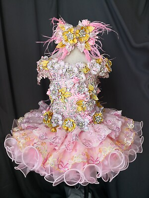 #ad Jenniferwu Handmade Beaded Dresses Birthday Princess Dress for Girls $218.96