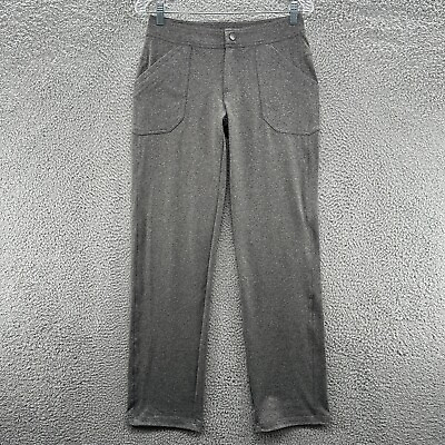 ExOfficio Womens Pants 4 Gray Straight Leg Stretch Casual Yoga Pants Pockets $14.99
