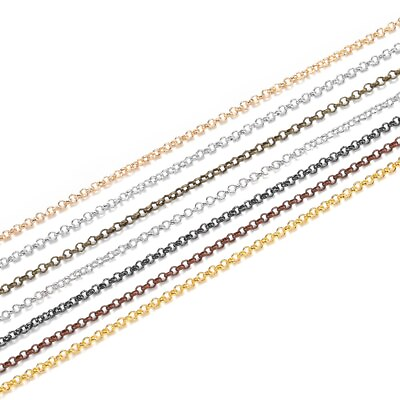 #ad 5m lot 2 5.8mm Bulk Rolo Chain Long DIY Jewelry Making Chains Extension Necklace C $4.20