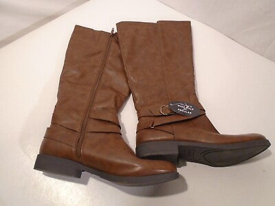 #ad Style amp; Co. Women#x27;s size 8 low heel. knee hi with wide calf Boots in Brown. zip $20.00