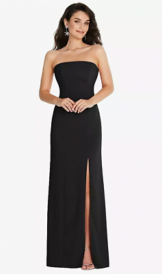 #ad #ad Dessy TH089.....Strapless Scoop Back Maxi Dress....Black....Size S $79.00