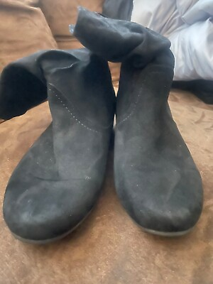 ankle boots 8 womens suede boots black $7.00