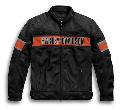 #ad Harley Davidson Men#x27;s Trenton Mesh Riding Jacket Motorcycle Mesh Fabric Jacket $88.34