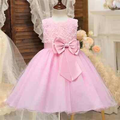 #ad #ad 1 12 Year Flower Bow Dress Princess Dress Fluffy Dress Birthday Party Girl Dress $26.27