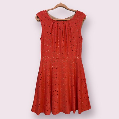 #ad Dressbarn db established 1962 Sleeveless Lace Overlay Dress Size 8 Summer Chic $19.99