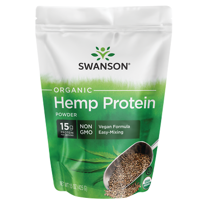 #ad Swanson Certified Organic Hemp Protein 15 oz Powder $23.32