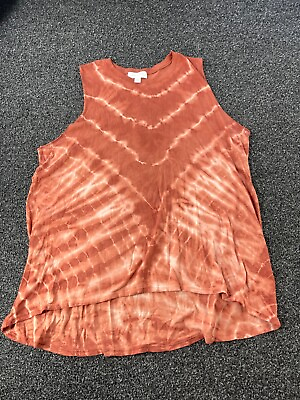 #ad #ad Treasure amp; Bond Relaxed Fit Tie Dye Tunic Tank Top Shirt Ladies 1X Plus Wear $11.38